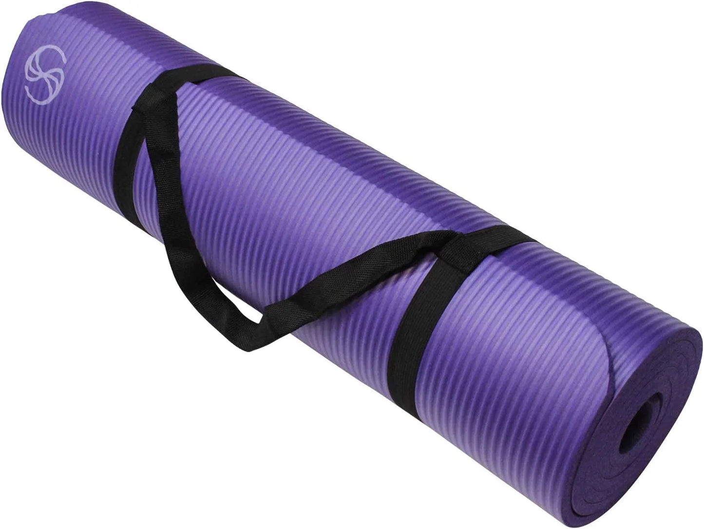SOBEYO Yoga Mats 1/2-Inch Extra Thick /W Carrying Strap High Density All Purpose Exercise Sport Fitness
