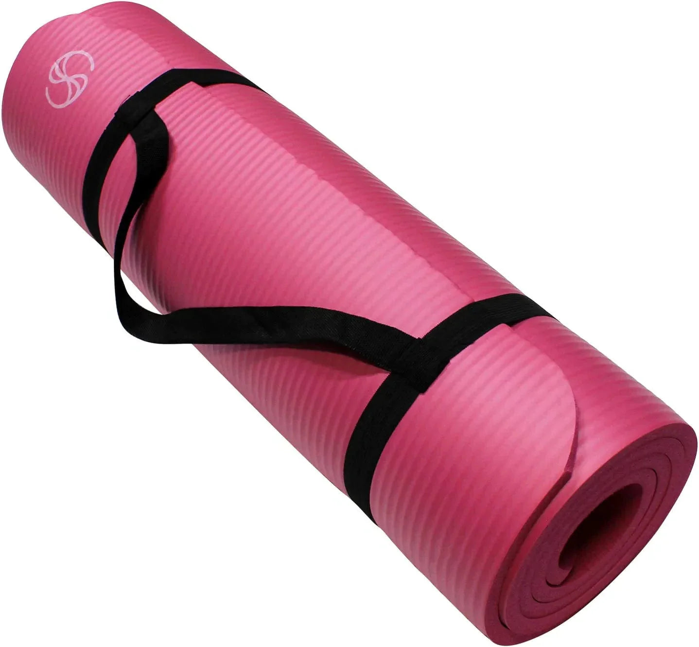 SOBEYO Yoga Mats 1/2-Inch Extra Thick /W Carrying Strap High Density All Purpose Exercise Sport Fitness