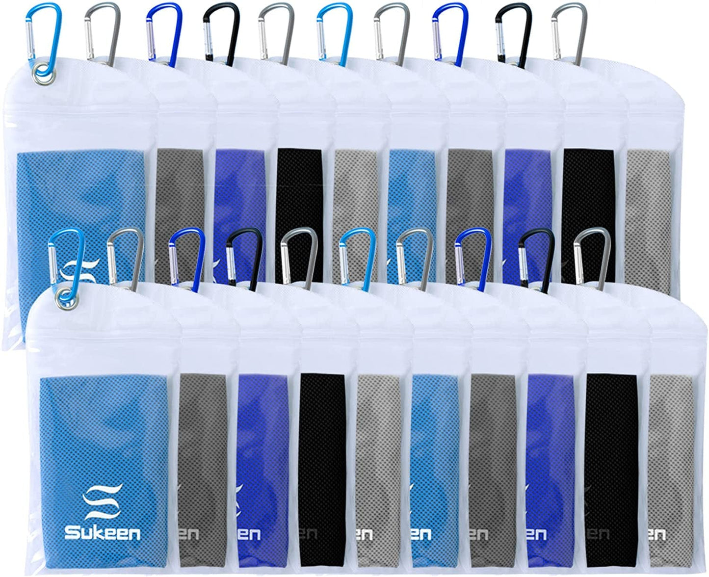 Sukeen Cooling Towel (40"X12") Bulk Ice Towel,Soft Breathable Chilly Towel,Microfiber Towel for Yoga,Sport,Running,Gym,Workout,Camping,Fitness,Workout & More Activities