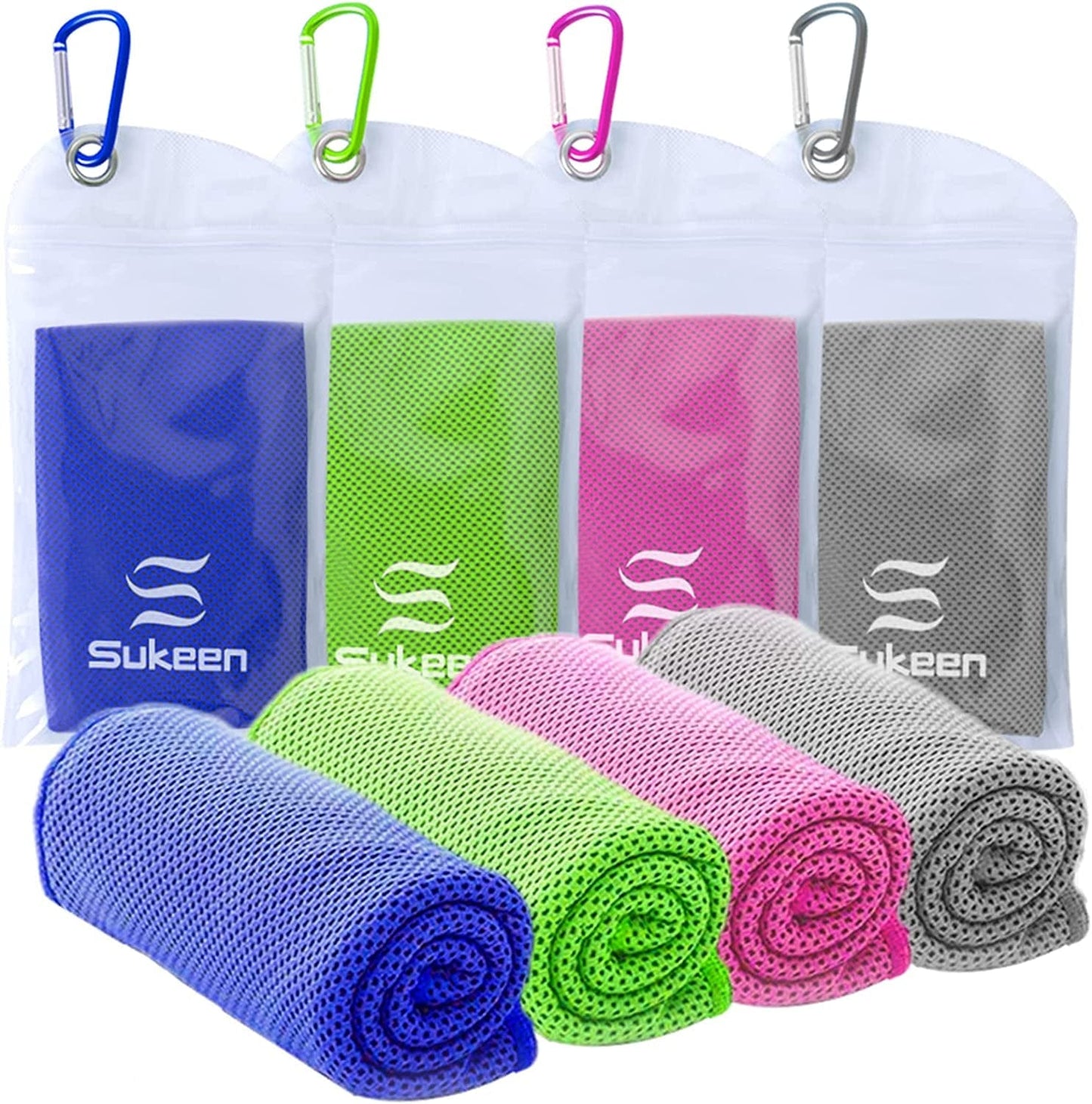 Sukeen Cooling Towel (40"X12") Bulk Ice Towel,Soft Breathable Chilly Towel,Microfiber Towel for Yoga,Sport,Running,Gym,Workout,Camping,Fitness,Workout & More Activities