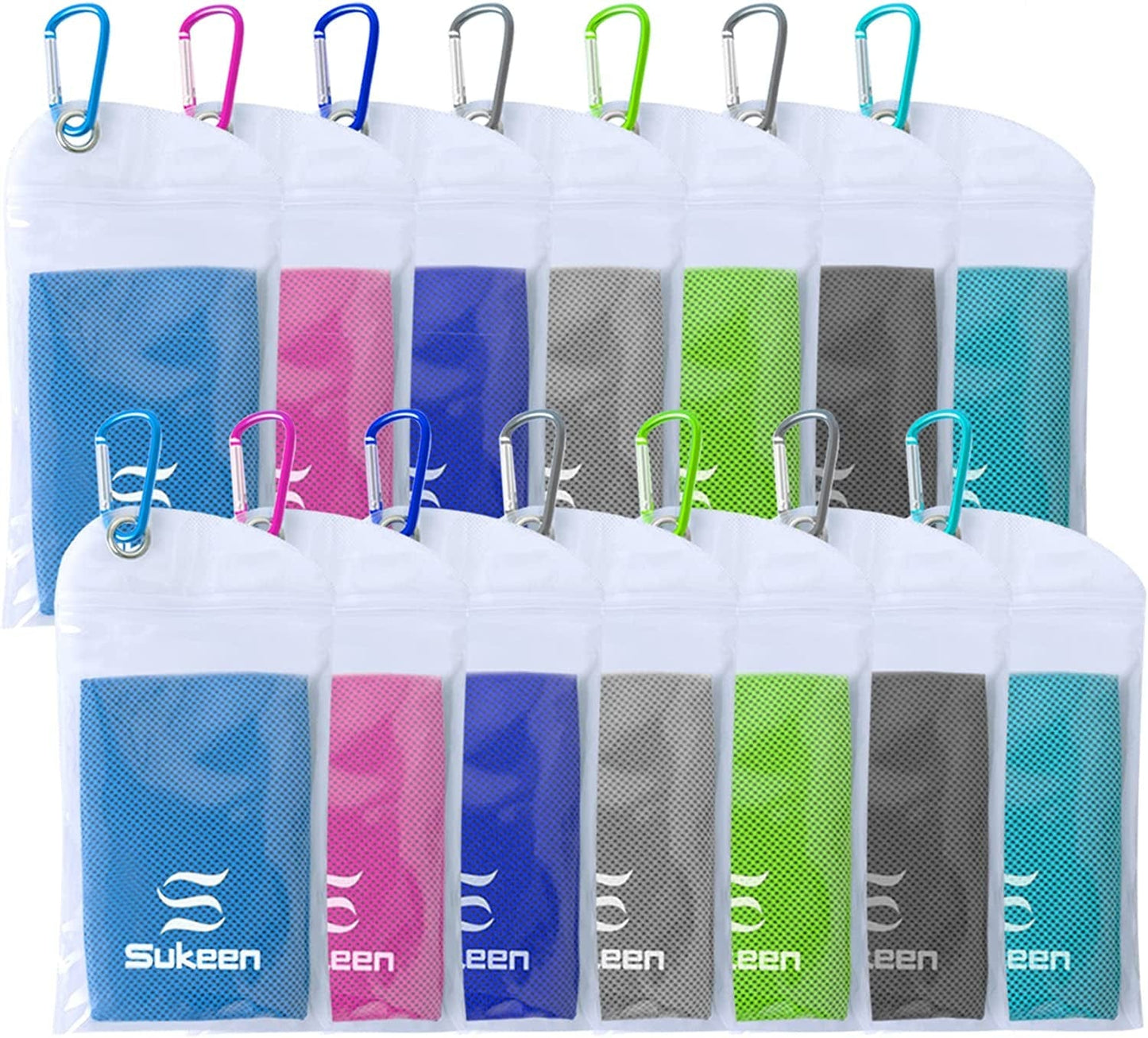 Sukeen Cooling Towel (40"X12") Bulk Ice Towel,Soft Breathable Chilly Towel,Microfiber Towel for Yoga,Sport,Running,Gym,Workout,Camping,Fitness,Workout & More Activities