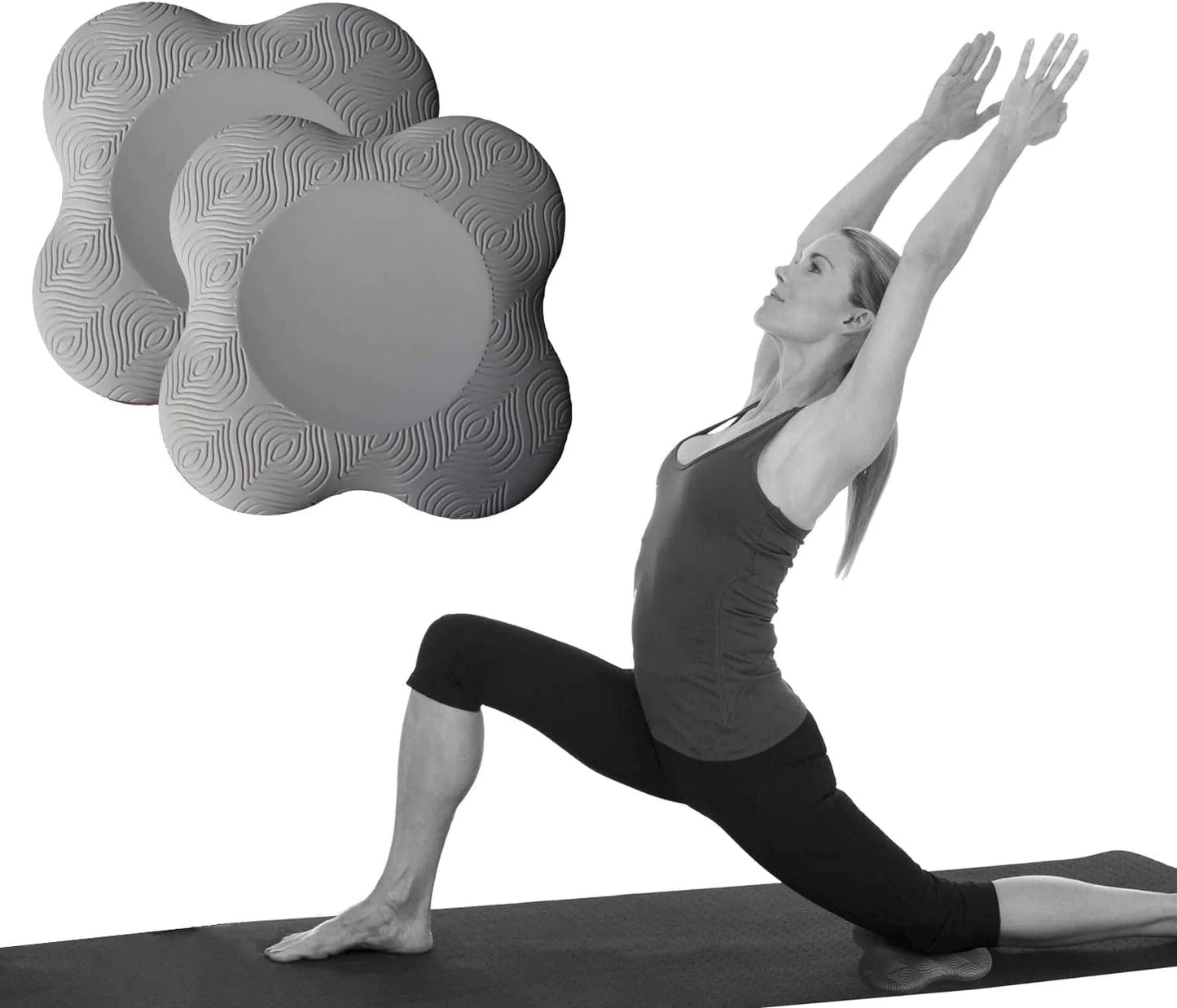 Sunflower Home 2 Packs Yoga Knee Pad Cushion Extra Thick for Knees Elbows Wrist Hands Head Foam Pilates Kneeling Pad