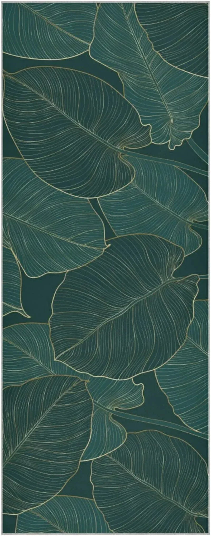 Susiyo Natural Green Leaves Yoga Towel with Storage Mesh Bag Soft Sweat Absorbent Non Slip Hot Yoga Towels Ideal for Women & Men Travel 73" X 27"