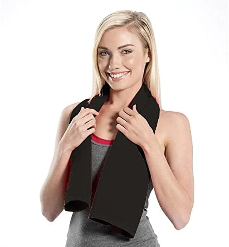 Towelsoft Premium 100% Cotton Terry-Velour Fitness-Towel, 12"X 44" Towel for Sports, Gym, Yoga, Pilates, Hiking