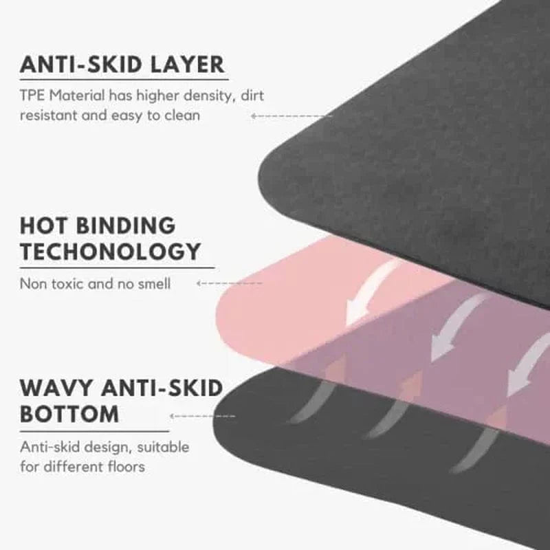 TPE Yoga Mat with Body Alignment Lines | Yoga Mat with Mesh Storage Bag, Carrier Sling and Yoga Poster