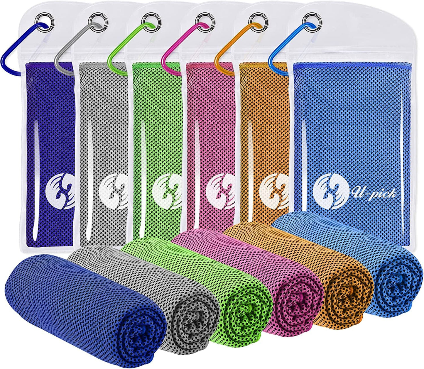 U-Pick Cooling Towel(40" X 12") Soft and Breathable Chilly Towel Stay Cooling for Sports,Workout,Fitness,Gym,Yoga,Pilates,Travel,Camping & More