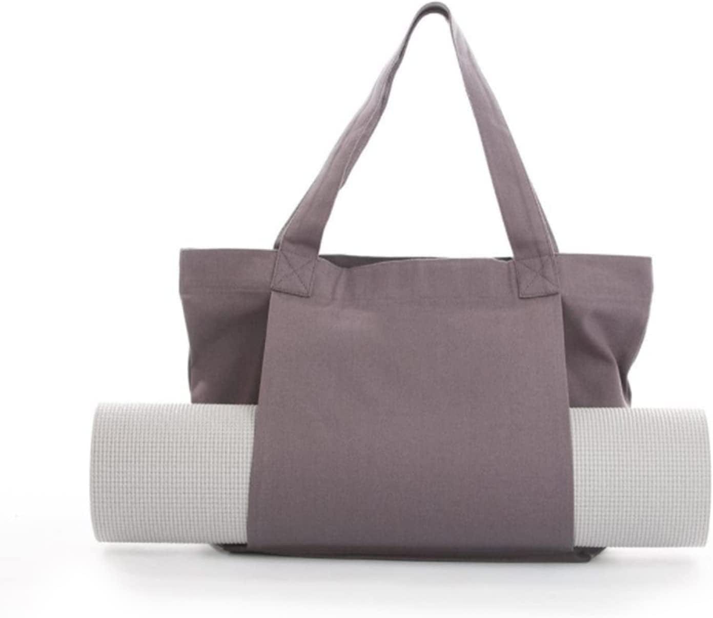 Utoimkio Yoga Bags for Women with Yoga Mats Bags Carrier - Canvas Tote with Yoga Mat Weight-Bearing Pocket for Pilates Shoulder Suitable for Gym Travel Office Beach Workout