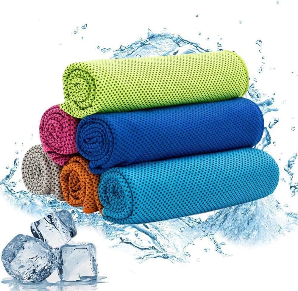 W-Shig 6 Pack Cooling Towel, Super Absorbent Cooling Towel for Sports, Workout, Fitness, Gym, Yoga, Pilates, Travel, Camping
