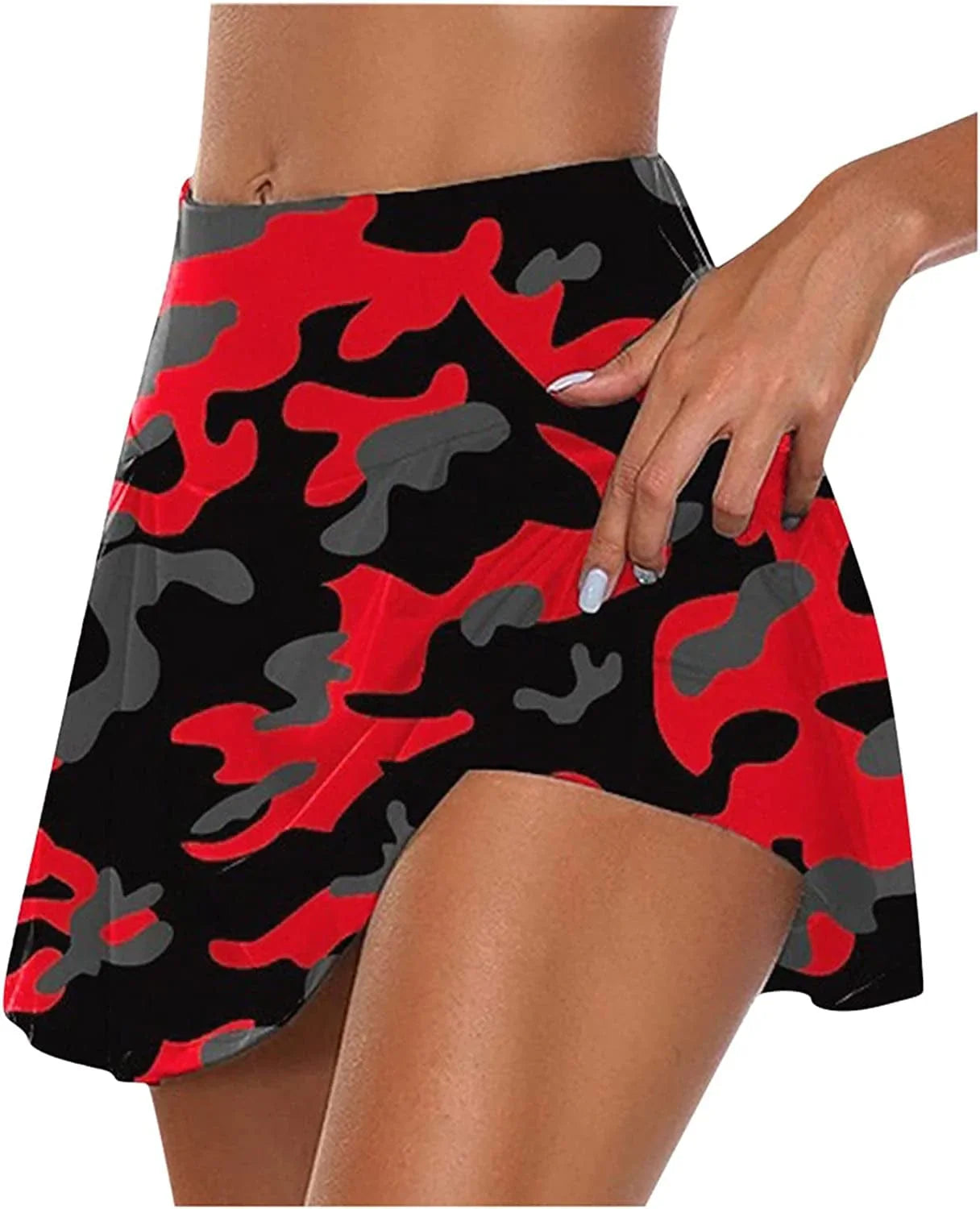 Women Fashion Double-Layer Sports Camouflage Yoga Sports Leggings Fitness Shorts