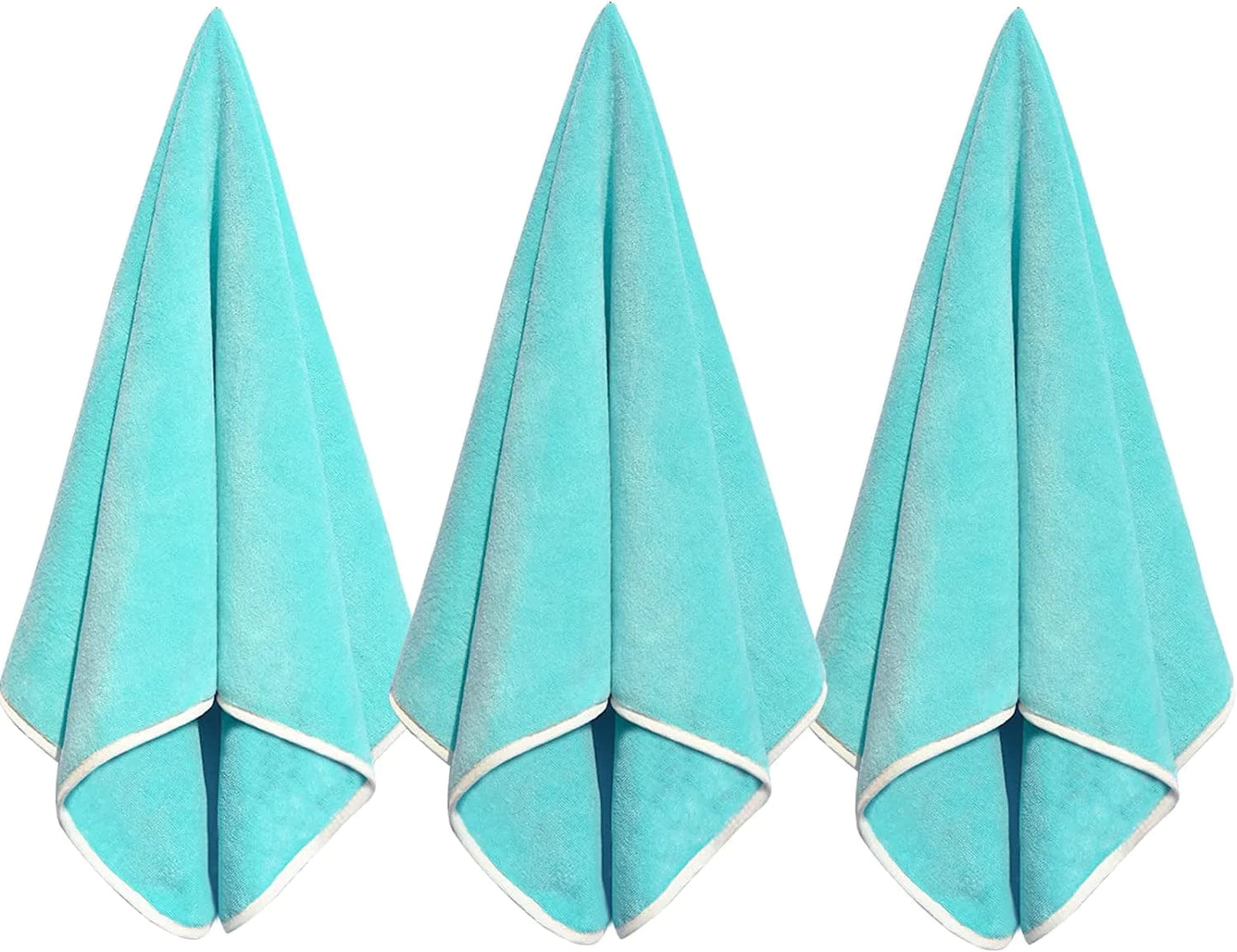 Wuwahold Microfiber Gym Towels for Exercise Fitness, Sports, Workout, 380-GSM 15-Inch X 31-Inch Bath Towels (3 Pack, Deep Purple)