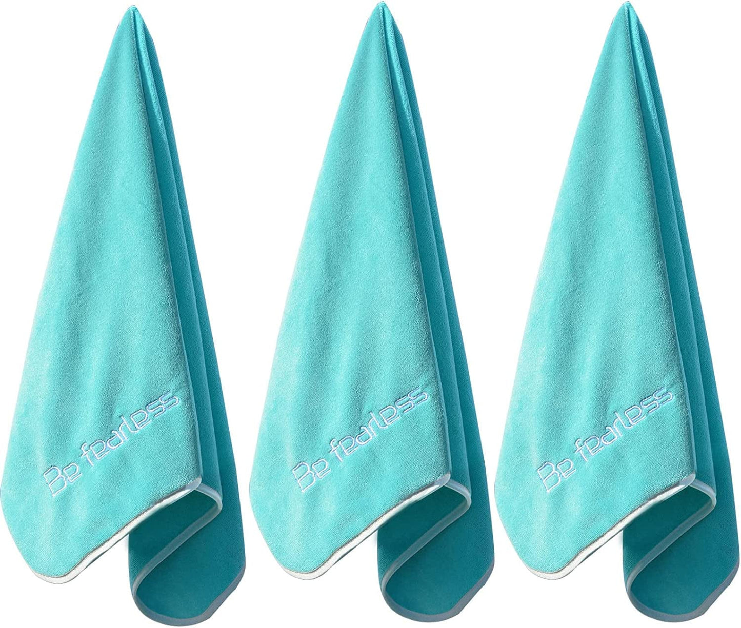 Wuwahold Microfiber Gym Towels for Exercise Fitness, Sports, Workout, 380-GSM 15-Inch X 31-Inch Bath Towels (3 Pack, Deep Purple)