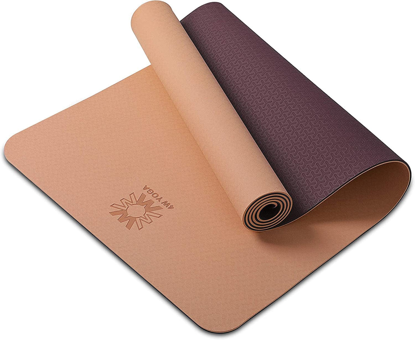 Wwww Yoga Mat with Strap, Extra Wide 72 X24 Inch & 27 & 31 Inch, Extra Thick 1/4 & 1/3 Inch, Eco Friendly Yoga Mats by SGS Certified for Yoga Pilates Fitness, Best Gift for Lover