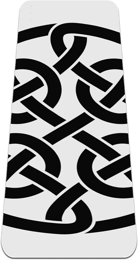 WXVOVXW Yoga Mat 72 X 24 Celtic National Ornament Eco Friendly Non Slip Fitness Exercise Mat for Pilates and Floor Exercises