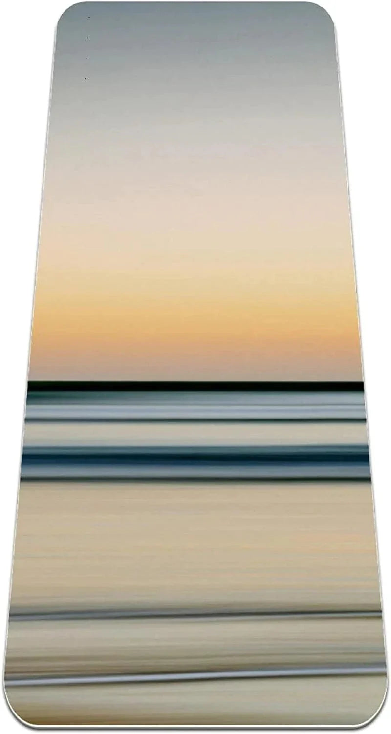 WXVOVXW Yoga Mat 72 X 24 Sea during Colorful Sunset Eco Friendly Non Slip Fitness Exercise Mat for Pilates and Floor Exercises