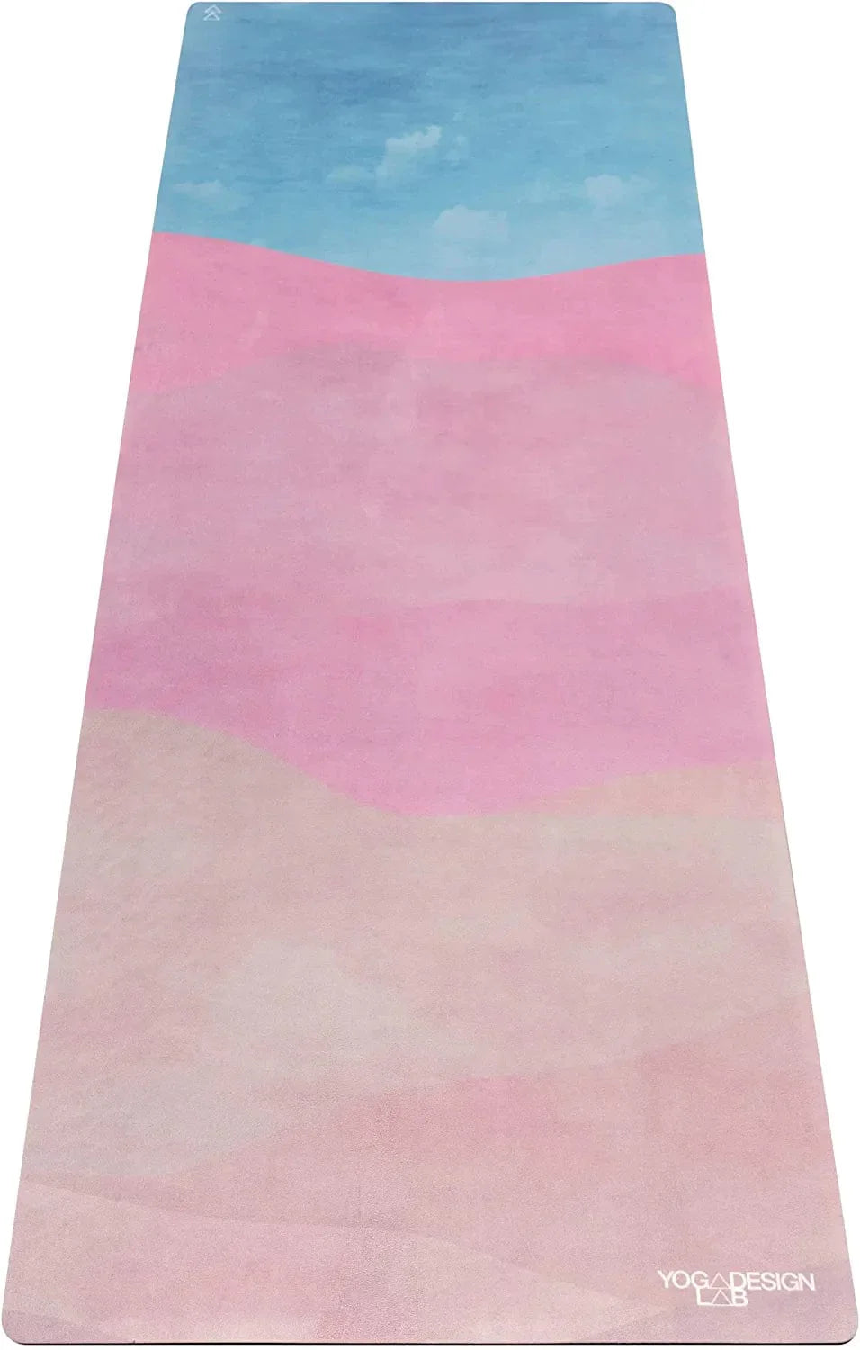 YOGA DESIGN LAB | Travel Yoga Mat | 2-In-1 Mat+Towel | Lightweight, Foldable, Eco Luxury | Ideal for Hot Yoga, Bikram, Pilates, Barre, Sweat | 1.5Mm Thick | Includes Carrying Strap!