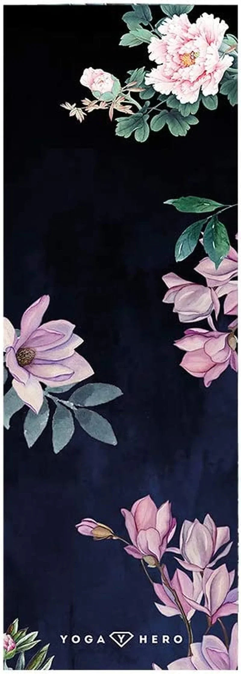 Yoga Hero 2 in 1 Printed Yoga Mat for Women & Men Yoga Mat with Carrying Strap- Vegan Suede and Natural Rubber - Non Slip Exercise Yoga Mats for Home Workout or Studio