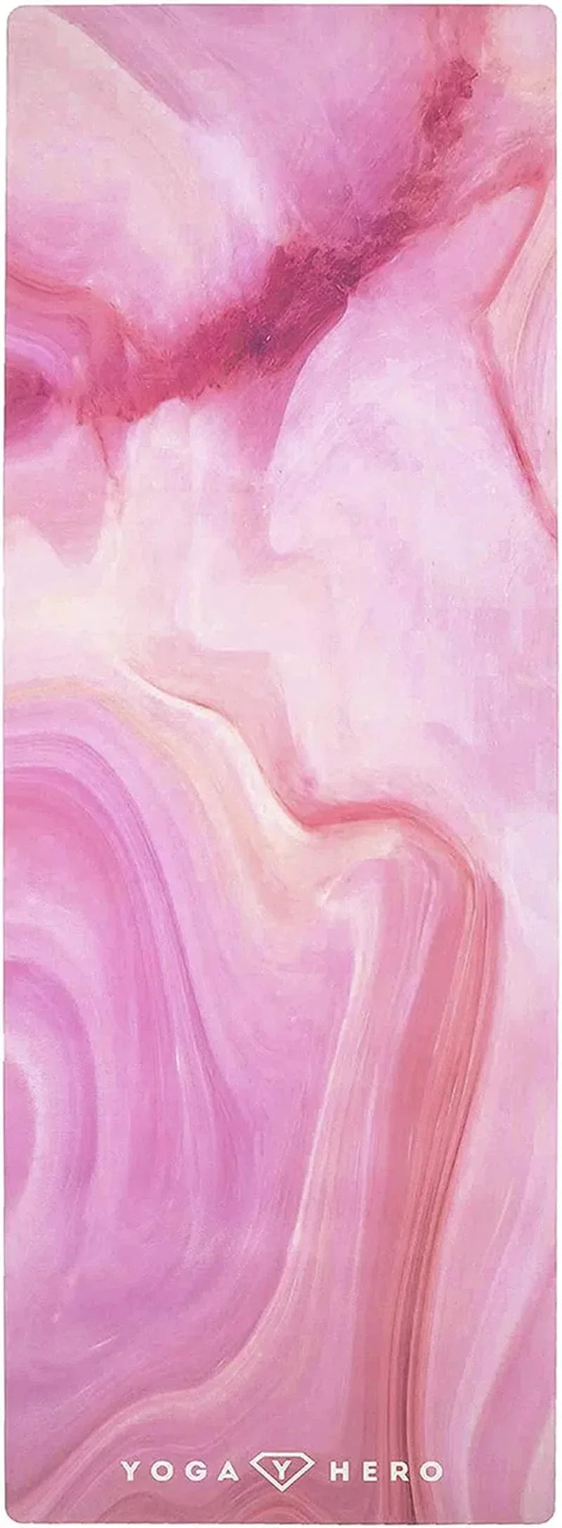 Yoga Hero 2 in 1 Printed Yoga Mat for Women & Men Yoga Mat with Carrying Strap- Vegan Suede and Natural Rubber - Non Slip Exercise Yoga Mats for Home Workout or Studio