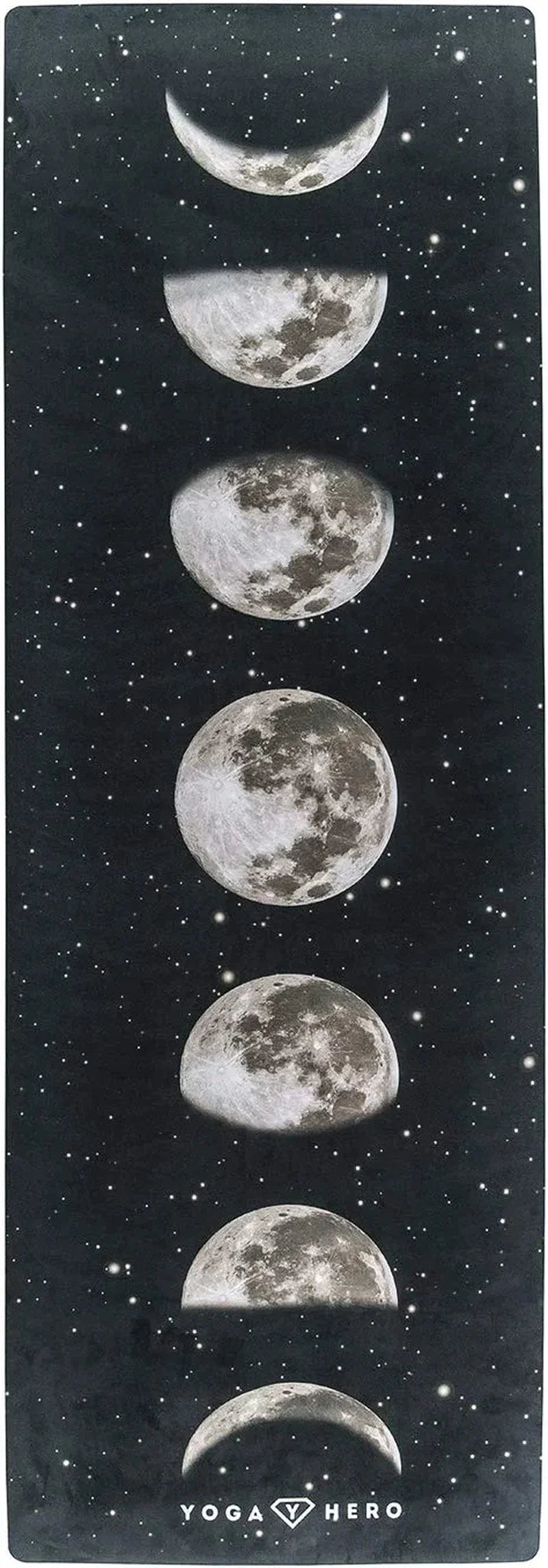 Yoga Hero 2 in 1 Printed Yoga Mat for Women & Men Yoga Mat with Carrying Strap- Vegan Suede and Natural Rubber - Non Slip Exercise Yoga Mats for Home Workout or Studio