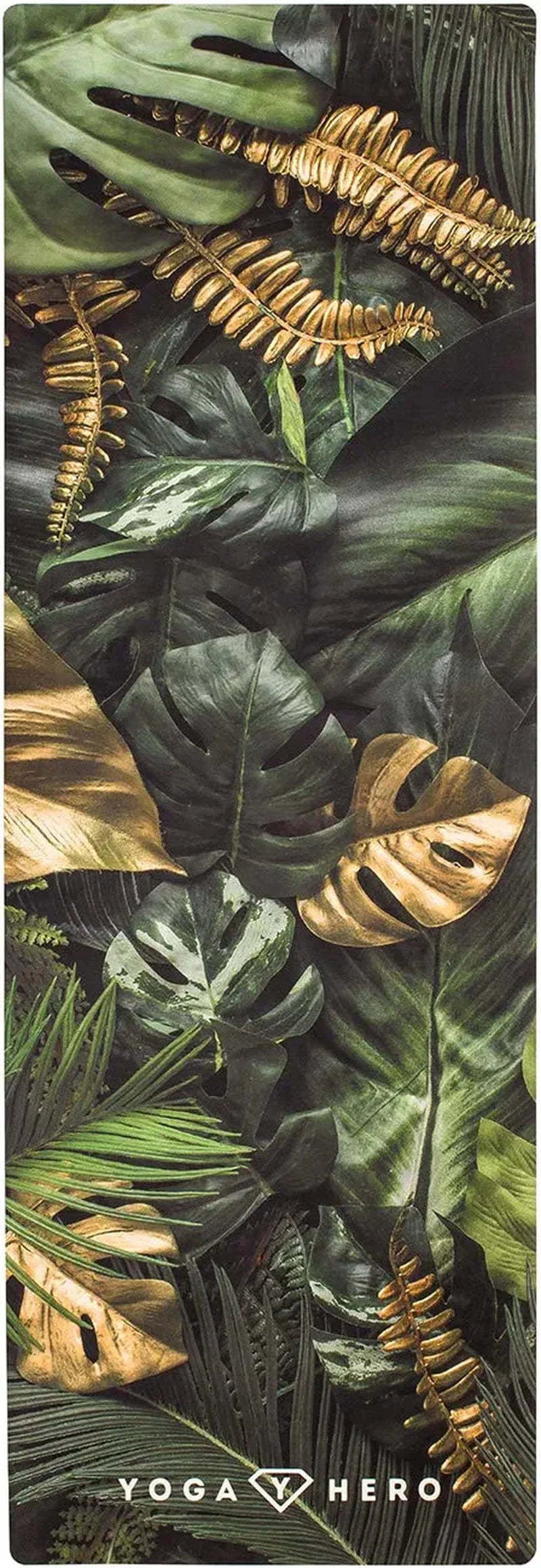 Yoga Hero 2 in 1 Printed Yoga Mat for Women & Men Yoga Mat with Carrying Strap- Vegan Suede and Natural Rubber - Non Slip Exercise Yoga Mats for Home Workout or Studio