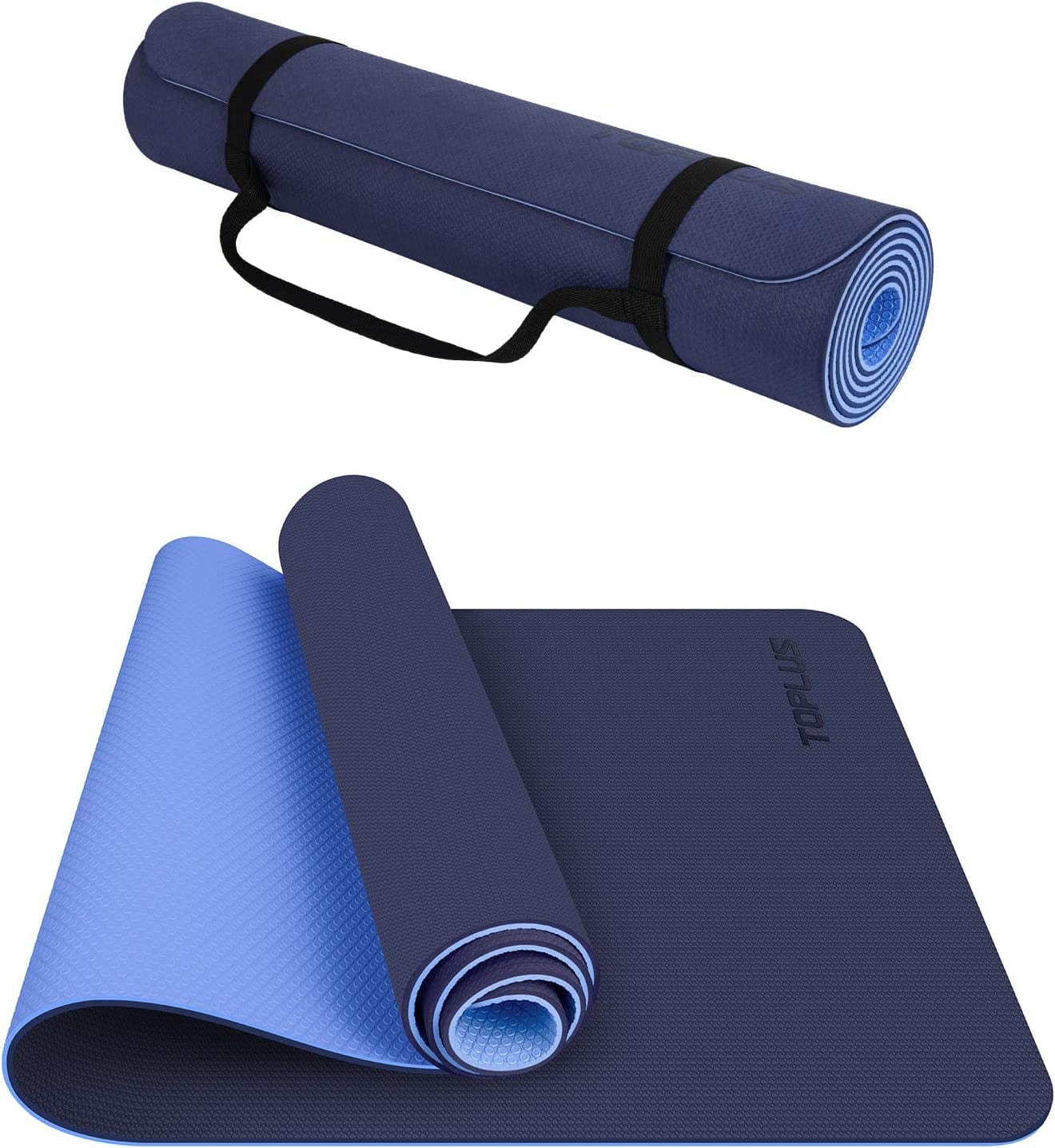 Yoga Mat，1/4 Inch Thickness Yoga Mat Non Slip Textured Surfaces High Density Exercise & Fitness Mat Padding with Carrying Strap, Perfect for Yoga, Pilates and Workout