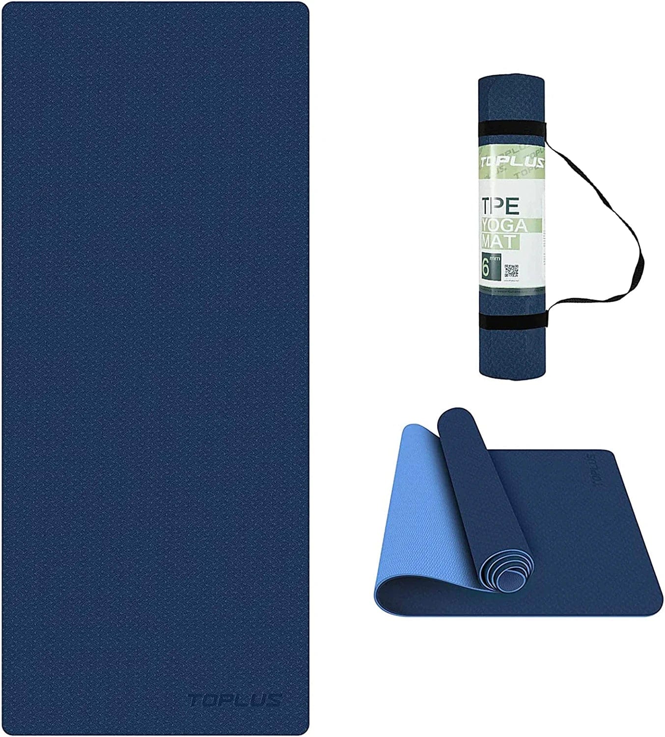 Yoga Mat, Exercise Fitness Thick Large Mat Yoga Mats for Women Men Stretching Yoga Pad -Classic 4Mm Eco Friendly Non Slip Mat for Pilates Gym Home Workout