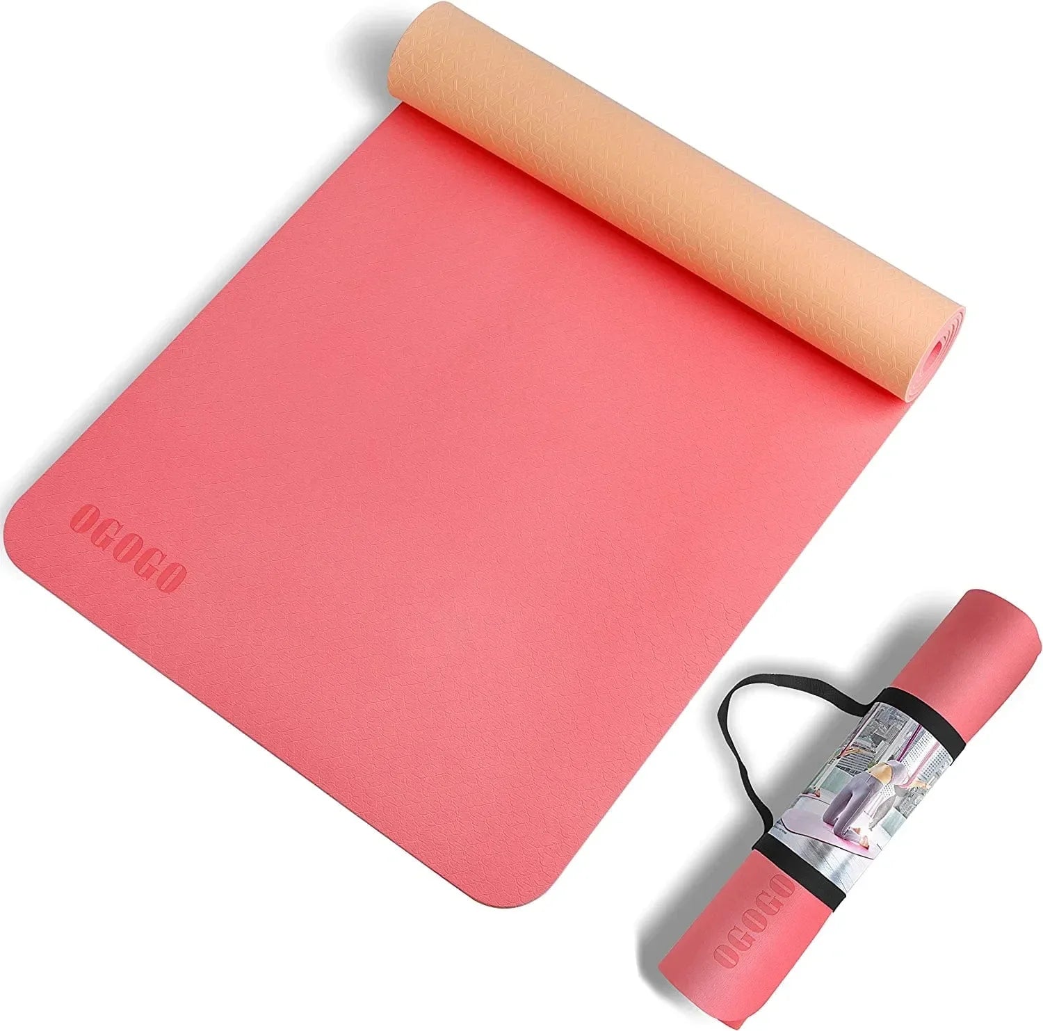 Yoga Mat,High Density Eco Friendly TPE Yoga Workout Mat,Superior Durability,Cushioning and Slip-Resistance for Yoga Pilates Fitness