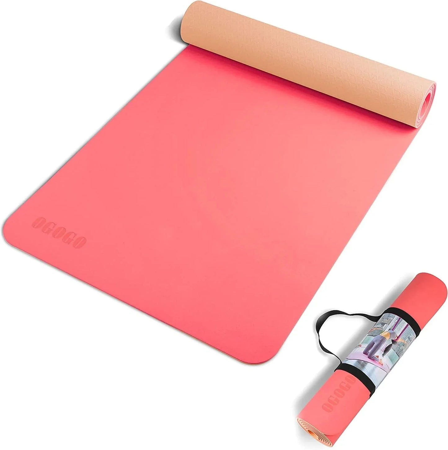 Yoga Mat,High Density Eco Friendly TPE Yoga Workout Mat,Superior Durability,Cushioning and Slip-Resistance for Yoga Pilates Fitness