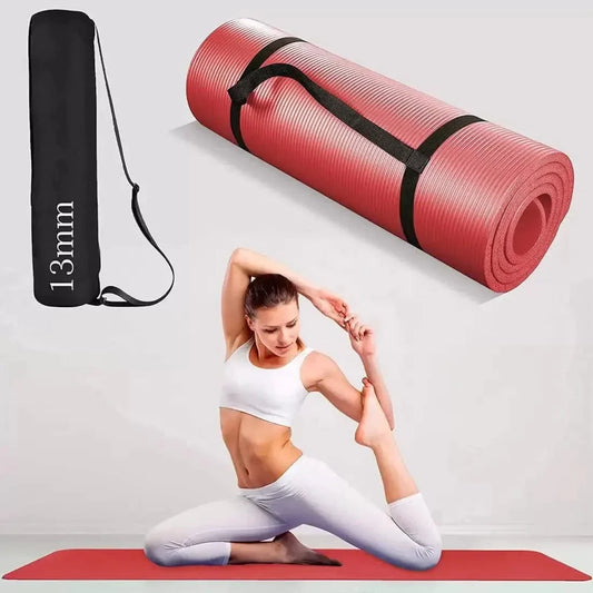 Yoga Mat – Premium 13Mm Thick Mat, High Performance Grip, Ultra Dense Cushioning for Support and Stability in Yoga, Pilates, Gym and Any General Fitness