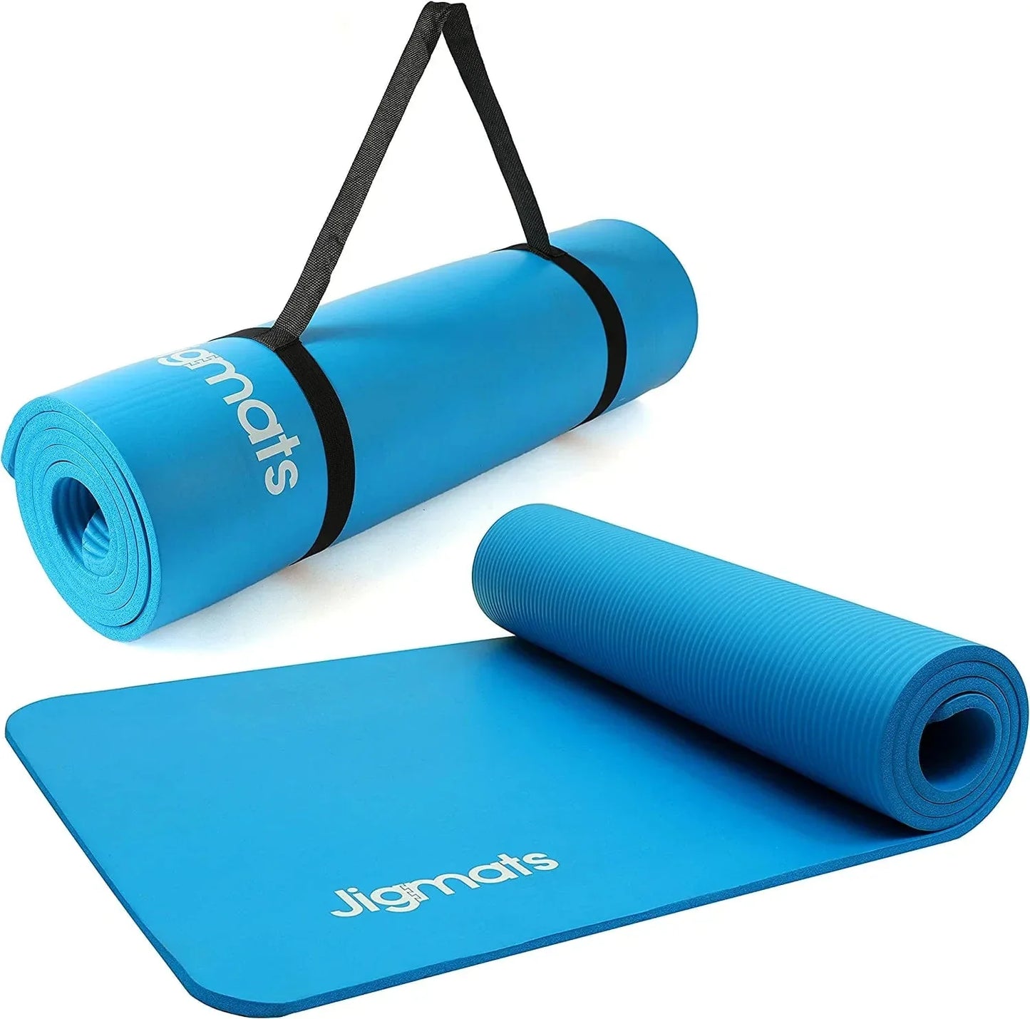 Yoga Mat Thick Exercise Mats - High Density anti Tear Non Slip Yoga Mats for Women and Men Gym Mat with Carry Strap Large Fitness Mat Workout Mats for Pilates Gymnastics an Exercise Mat for Home Gym