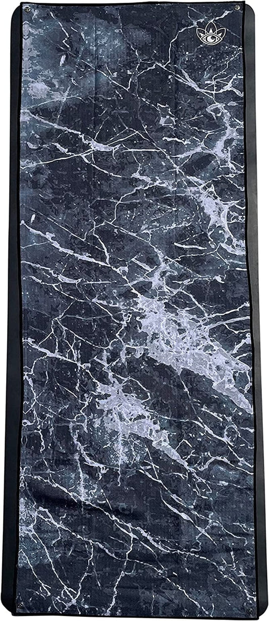 Yoga Mat with Towel System by Third Eye Yoga - 72" X 26.7", 5Mm Thick Exercise Mat & Microfiber Towel for Hot Yoga, Pilates & Gym/Home Workouts