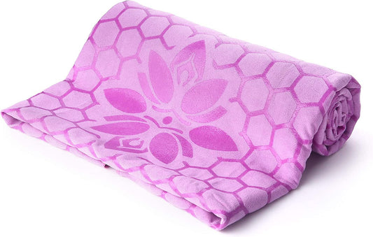 Yoga Towels for Hot Yoga, Non Slip and Long Clever Towel Provides Grip with Unique Two-Sided Design, Microfiber Is Absorbant and Lightweight with Moisture Wicking Properties