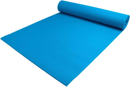 Yogaaccessories 1/4" Thick High-Density Deluxe Non-Slip Exercise Pilates & Yoga Mat, Scuba Blue