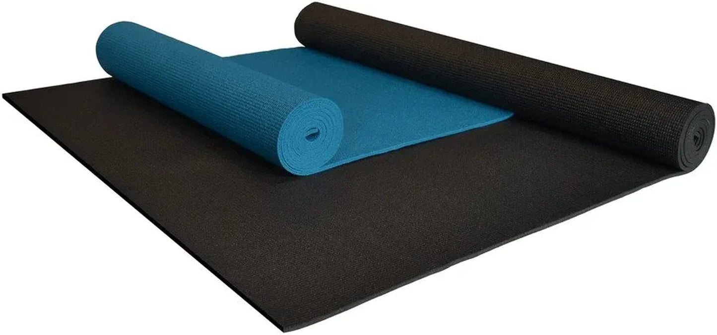 Yogaaccessories Extra Wide and Extra Long 1/4'' Deluxe Yoga Mat