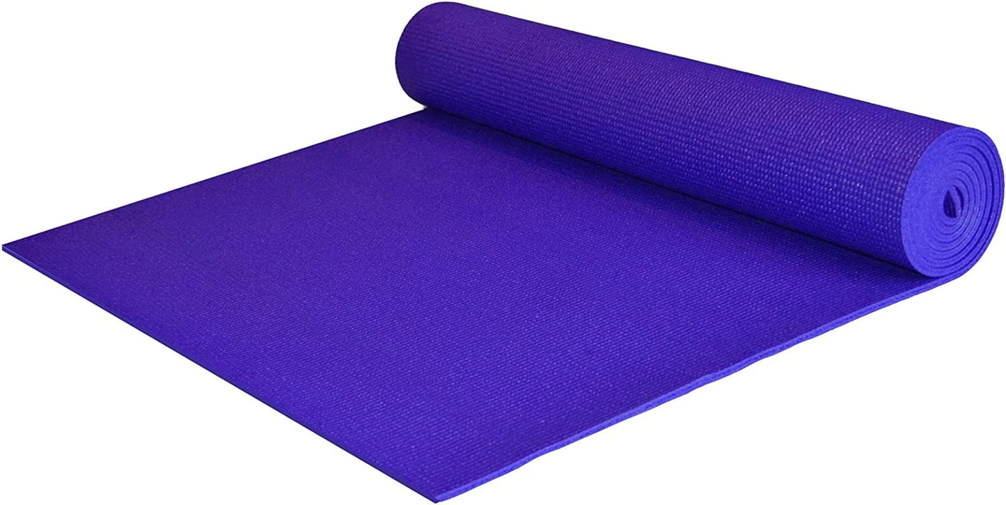 Yogaaccessories Extra Wide and Extra Long 1/4'' Deluxe Yoga Mat