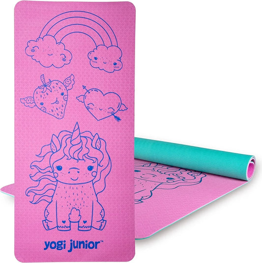 Yogi Junior Kids Yoga Mat - PVC Free - Double Layered TPE Foam