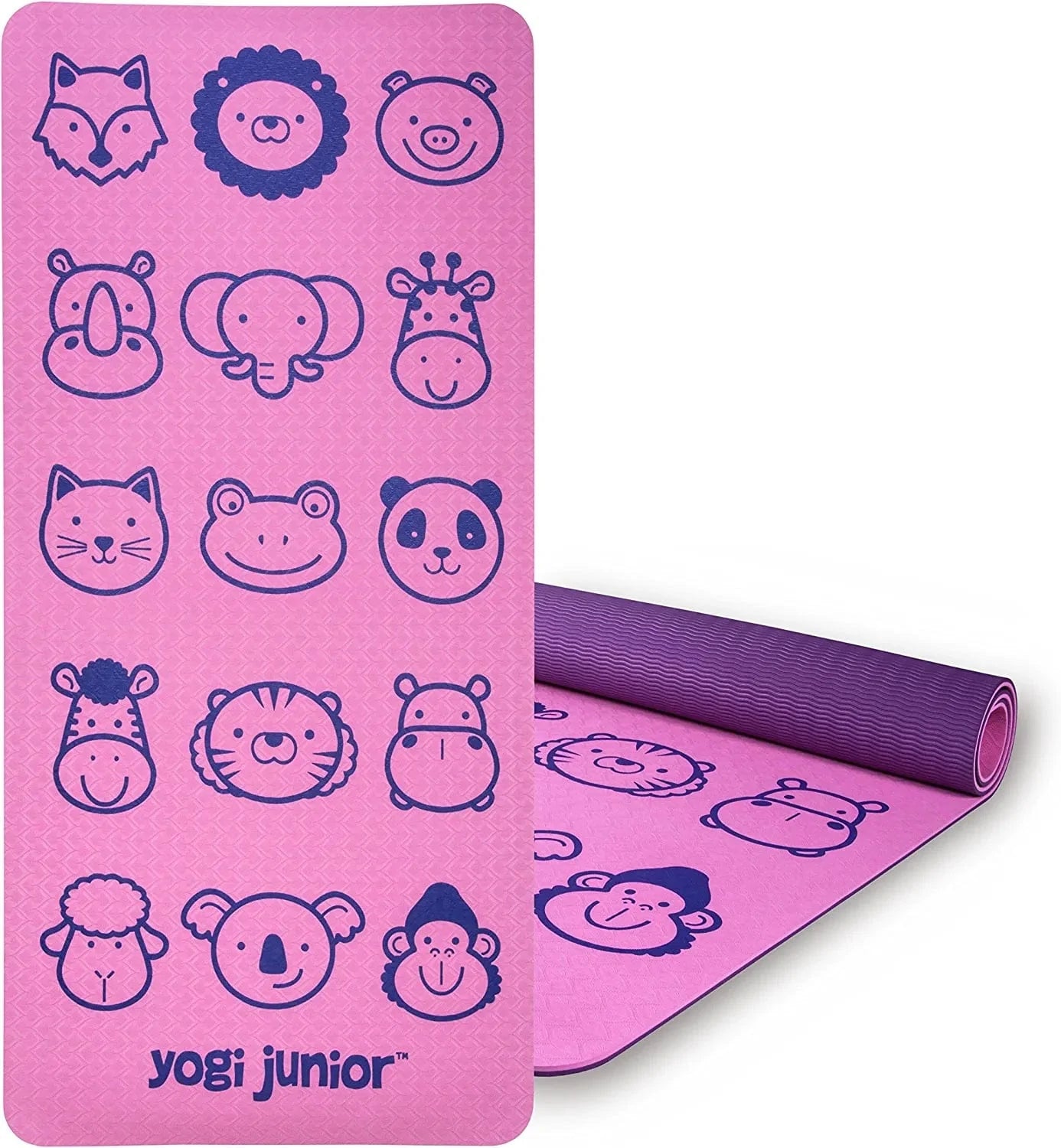 Yogi Junior Kids Yoga Mat - PVC Free - Double Layered TPE Foam