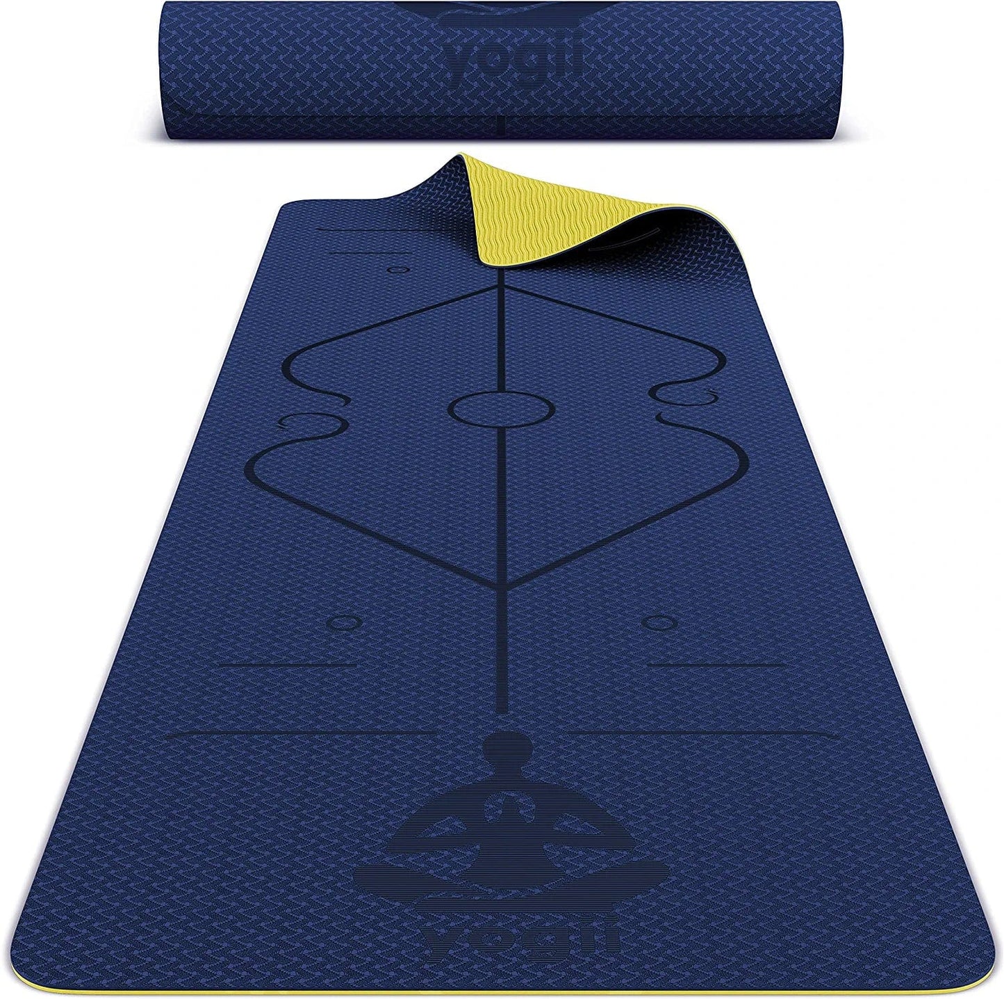 Yogii Yoga Mat - Premium TPE Pilates Mat - Eco Friendly Non Slip Fitness Exercise Mat - 183 X 61 X 0.6Cm