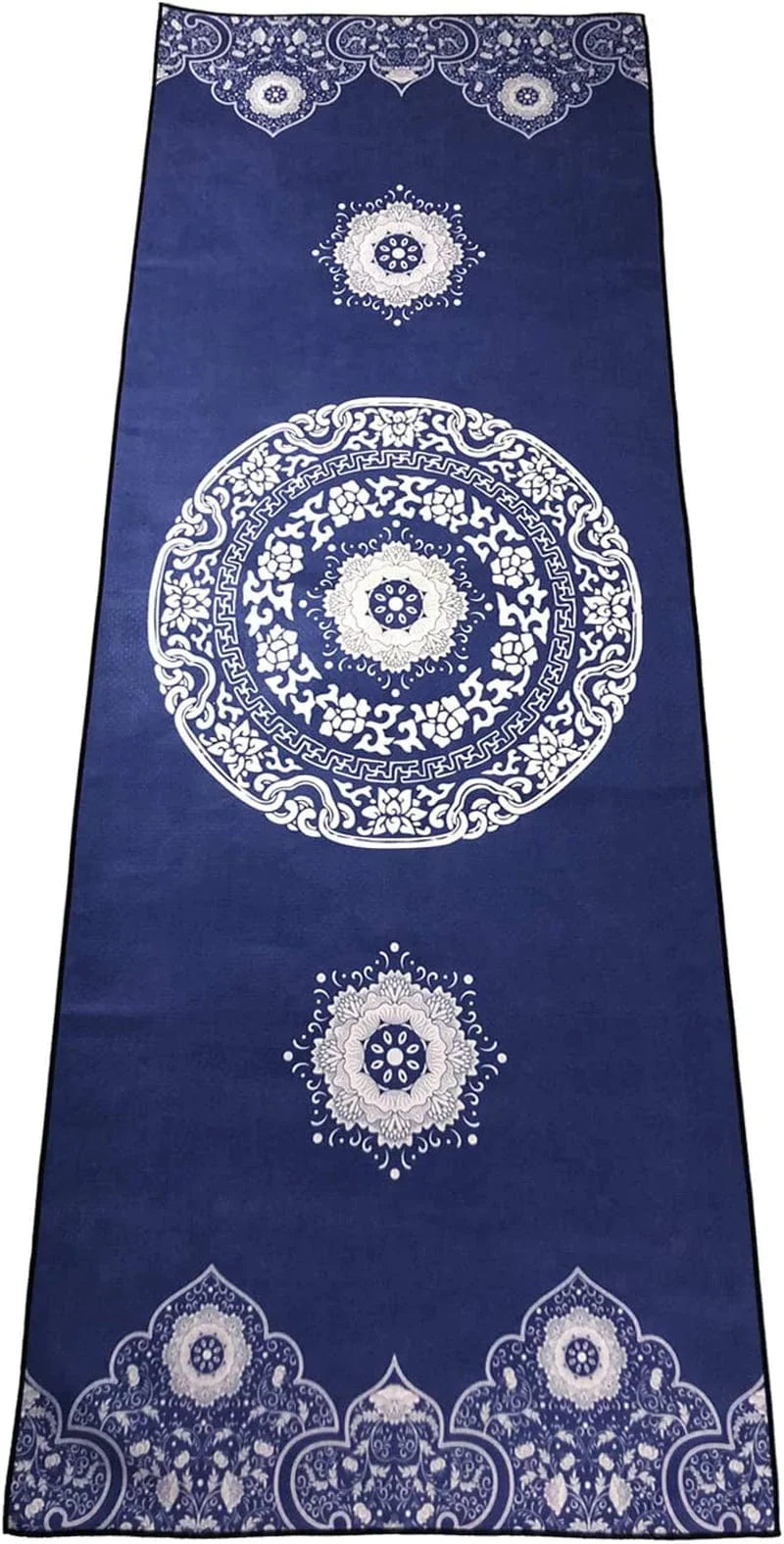 Zapita Yoga Mat Towel ( Double-Layer Composite Material & Grip Dots) / Keep Smooth / Foldable Travel Mat for Hot Yoga, Bikram, Vinyasa, Floor Exercises, Mandara Purple
