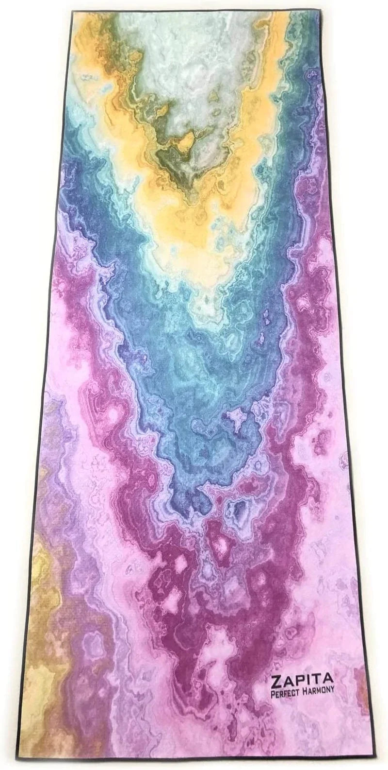 Zapita Yoga Mat Towel ( Double-Layer Composite Material & Grip Dots) / Keep Smooth / Foldable Travel Mat for Hot Yoga, Bikram, Vinyasa, Floor Exercises, Mandara Purple