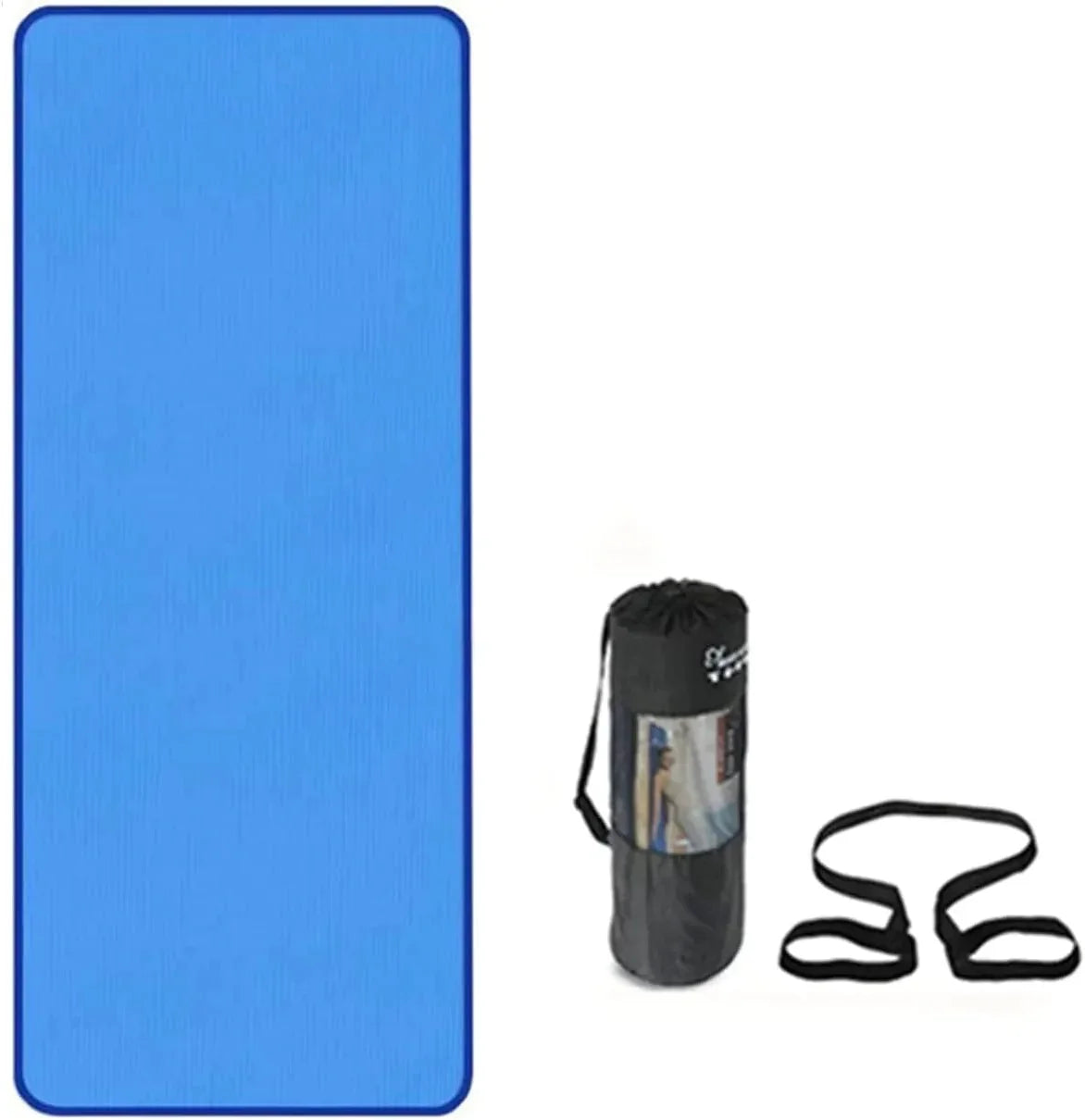 ZAUNCO Yoga Mat 72 * 24 Inch Extra Thick Yoga Mat Non-Slip Yoga Mat Fitness Odorless Pilates Gym Exercise Mat with Bandages Roller (Color : Pink 1, Size : X)