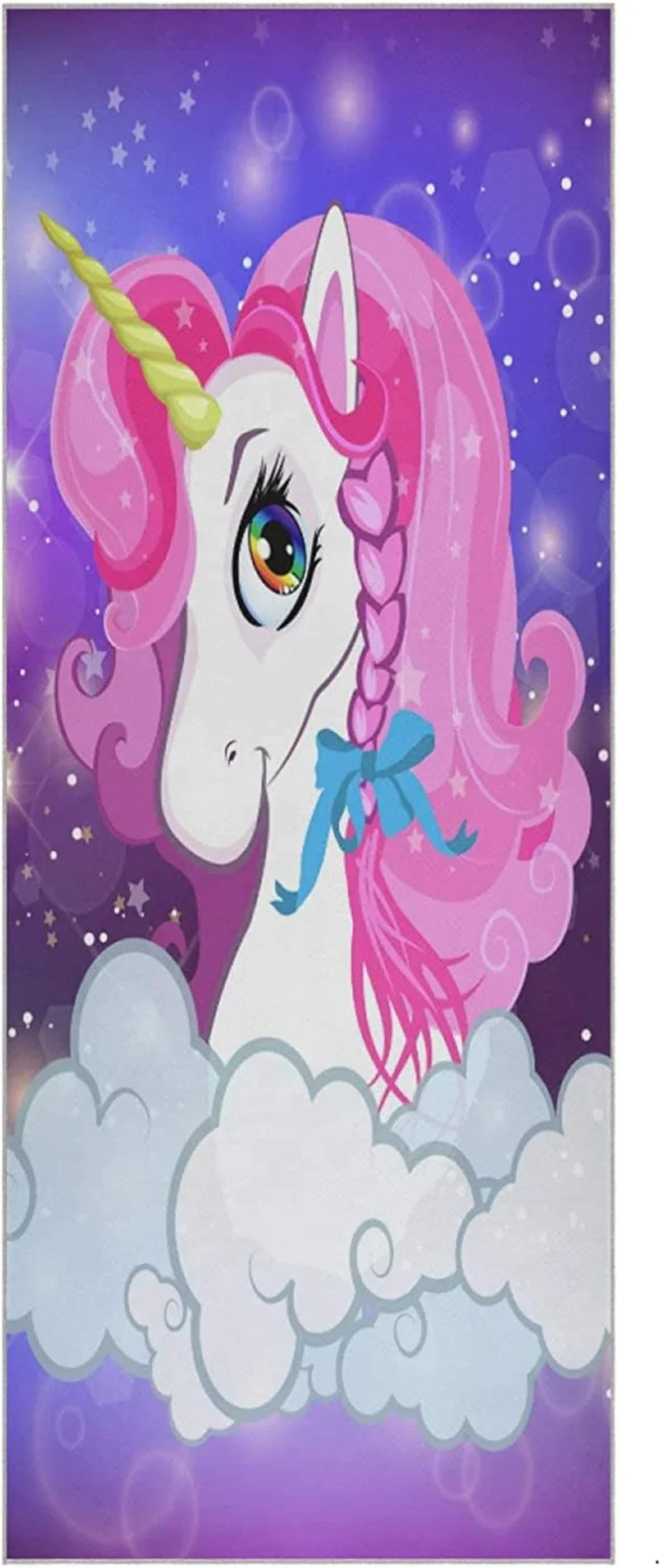 ZOEO Rainbow Galaxy Mermaid Scales Yoga Towel Mat Non Slip Hot Yoga Towels Dry Fast Bikram Pilates Women Exercise